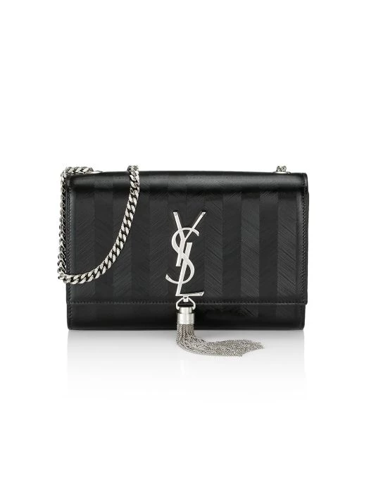 Saint Laurent Kate Striped Leather Shoulder Bag With Tassel 3 Saint Laurent Kate Striped Leather Shoulder Bag With Tassel