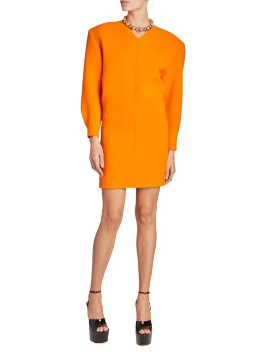 Saint Laurent Wool V-Neck Minidress 4 Saint Laurent Wool V-Neck Minidress - Image 2