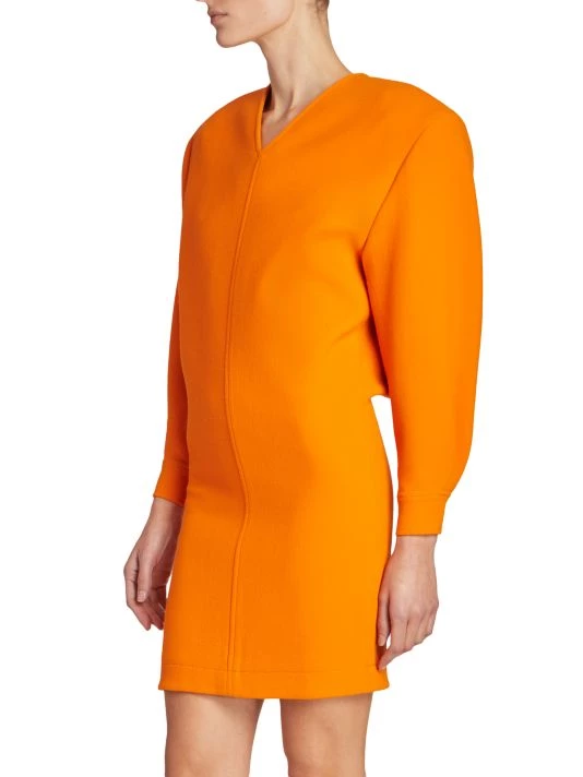 Saint Laurent Wool V-Neck Minidress 6 Saint Laurent Wool V-Neck Minidress - Image 4