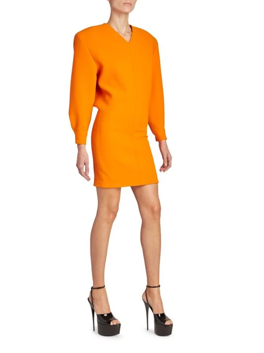 Saint Laurent Wool V-Neck Minidress 8 Saint Laurent Wool V-Neck Minidress - Image 6