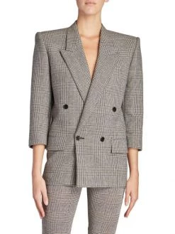 Saint Laurent Glen Check Double-Breasted Jacket 10 Saint Laurent Glen Check Double-Breasted Jacket -Saint Laurent Sales Store unnamed file 3168