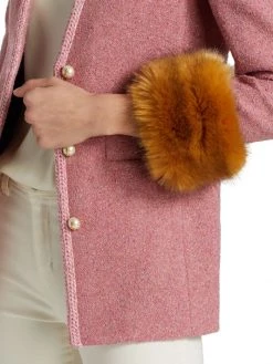 Saint Laurent Tweed Wool-Blend Jacket -Saint Laurent Sales Store unnamed file 3188