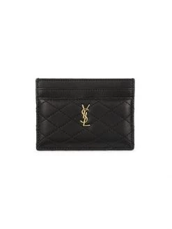 Saint Laurent Quilted Leather Card Holder