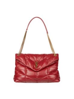 Saint Laurent Medium Loulou Puffer Leather Shoulder Bag Bianco Cream -Saint Laurent Sales Store unnamed file 3258