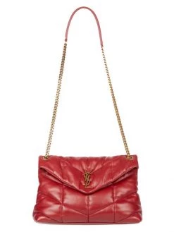 Saint Laurent Medium Loulou Puffer Leather Shoulder Bag Bianco Cream -Saint Laurent Sales Store unnamed file 3259