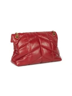 Saint Laurent Medium Loulou Puffer Leather Shoulder Bag Bianco Cream -Saint Laurent Sales Store unnamed file 3260