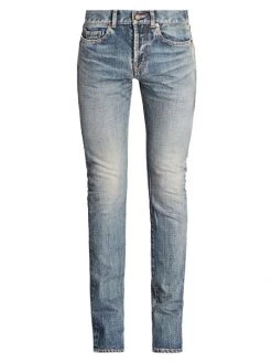 Saint Laurent Slim-Fit Faded Jeans For Men