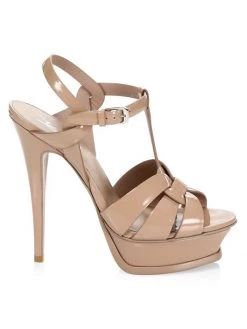 Saint Laurent Tribute 105MM Patent Leather Platform Sandals Black 17 Saint Laurent Tribute 105MM Patent Leather Platform Sandals Black -Saint Laurent Sales Store unnamed file 3285