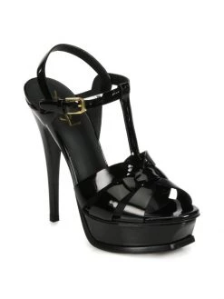 Saint Laurent Tribute 105MM Patent Leather Platform Sandals Black 19 Saint Laurent Tribute 105MM Patent Leather Platform Sandals Black -Saint Laurent Sales Store unnamed file 3287