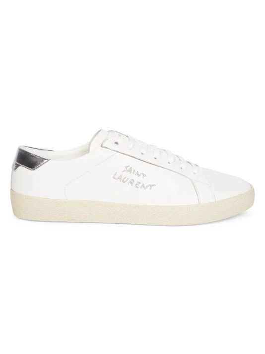Saint Laurent Court Classic Low-Top Leather Sneakers For Men 3 Saint Laurent Court Classic Low-Top Leather Sneakers For Men