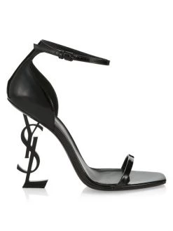Saint Laurent Opyum Leather Sandals Black -Saint Laurent Sales Store unnamed file 3318