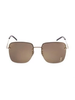 Saint Laurent Monogram 58MM Square Sunglasses