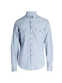 Saint Laurent Classic Western Shirt For Men