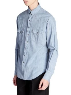 Saint Laurent Classic Western Shirt For Men -Saint Laurent Sales Store unnamed file 3329
