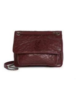 Saint Laurent Medium Niki Leather Shoulder Bag Pebble -Saint Laurent Sales Store unnamed file 3343