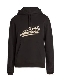 Saint Laurent Graphic Logo Hoodie For Men