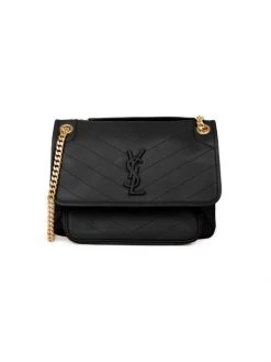 Saint Laurent Medium Niki Leather Shoulder Bag Black -Saint Laurent Sales Store unnamed file 3401