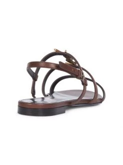 Saint Laurent Cassandra Leather Slingback Sandals Nero -Saint Laurent Sales Store unnamed file 3421