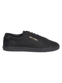 Saint Laurent Andy Python-Embossed Leather Low-Top Sneakers For Men