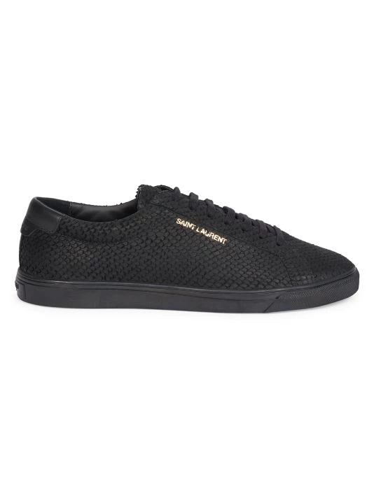 Saint Laurent Andy Python-Embossed Leather Low-Top Sneakers For Men 3 Saint Laurent Andy Python-Embossed Leather Low-Top Sneakers For Men