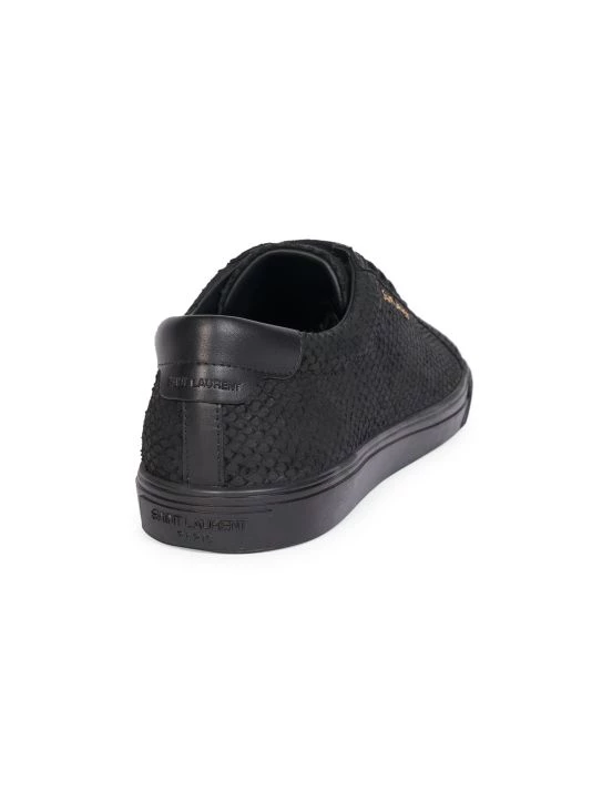 Saint Laurent Andy Python-Embossed Leather Low-Top Sneakers For Men 5 Saint Laurent Andy Python-Embossed Leather Low-Top Sneakers For Men - Image 3