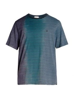 Saint Laurent Ombre Striped Logo T-Shirt For Men