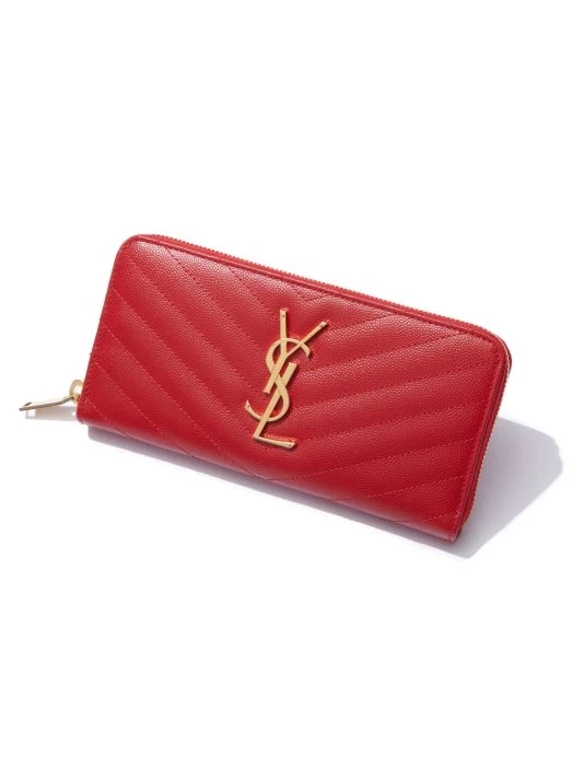 Saint Laurent Monogram Matelassé Leather Zip-Around Wallet Dark Beige 5 Saint Laurent Monogram Matelassé Leather Zip-Around Wallet Dark Beige - Image 3