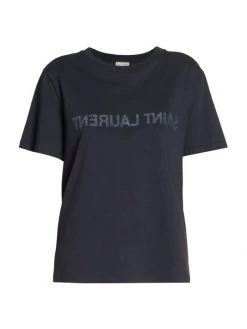 Saint Laurent Reverse Logo Graphic T-Shirt