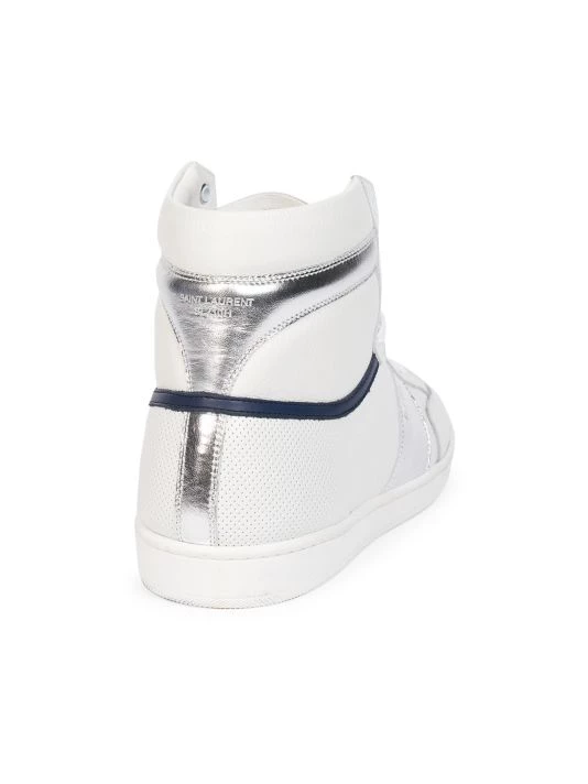 Saint Laurent Court Classic Leather High-Top Sneakers For Men 5 Saint Laurent Court Classic Leather High-Top Sneakers For Men - Image 3