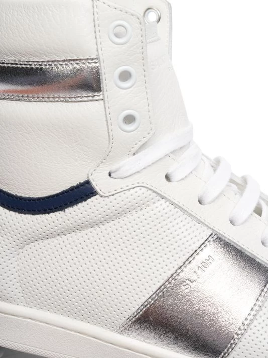 Saint Laurent Court Classic Leather High-Top Sneakers For Men 8 Saint Laurent Court Classic Leather High-Top Sneakers For Men - Image 6