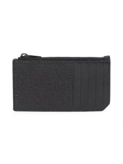 Saint Laurent Embossed Logo Leather Card Holder For Men