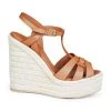 Saint Laurent Tribute Leather Espadrille Wedge Sandals -Saint Laurent Sales Store unnamed file 3475