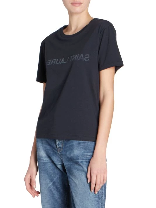 Saint Laurent Reverse Logo Graphic T-Shirt 6 Saint Laurent Reverse Logo Graphic T-Shirt - Image 4