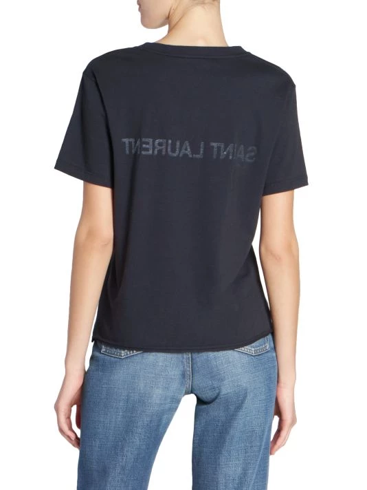 Saint Laurent Reverse Logo Graphic T-Shirt 7 Saint Laurent Reverse Logo Graphic T-Shirt - Image 5