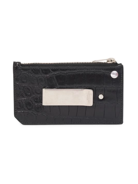 Saint Laurent Croc-Embossed Leather Card Holder For Men 4 Saint Laurent Croc-Embossed Leather Card Holder For Men - Image 2