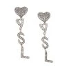 Saint Laurent Monogram Heart Crystal Drop Clip Earrings -Saint Laurent Sales Store unnamed file 3519