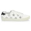 Saint Laurent Court Classic SL/06 Metallic Star Leather Sneakers