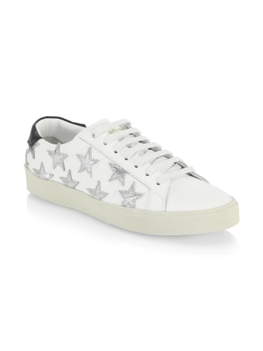 Saint Laurent Court Classic SL/06 Metallic Star Leather Sneakers 4 Saint Laurent Court Classic SL/06 Metallic Star Leather Sneakers - Image 2