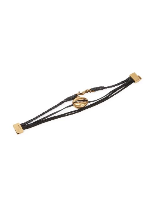 Saint Laurent Goldtone & Leather Multi-Strap Bracelet 4 Saint Laurent Goldtone & Leather Multi-Strap Bracelet - Image 2