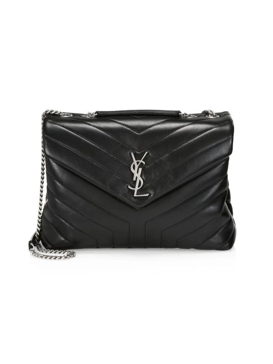 Saint Laurent Medium Loulou Matelassé Leather Shoulder Bag Black 7 Saint Laurent Medium Loulou Matelassé Leather Shoulder Bag Black - Image 5