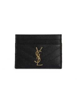 Saint Laurent Monogram Matelassé Leather Card Case