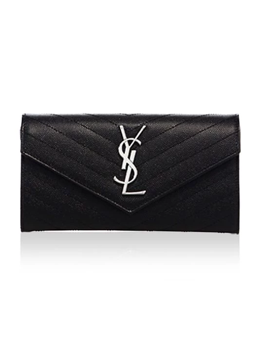 Saint Laurent Large Monogram Matelassé Leather Flap Wallet 3 Saint Laurent Large Monogram Matelassé Leather Flap Wallet