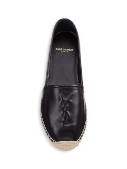 Saint Laurent Logo Leather Espadrilles -Saint Laurent Sales Store unnamed file 36