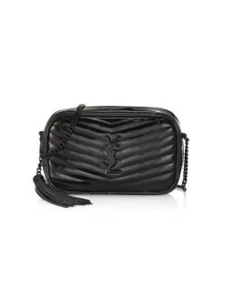 Saint Laurent Small Lou Matelassé Patent Leather Camera Bag
