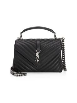Saint Laurent Medium Collège Matelassé Leather Bag