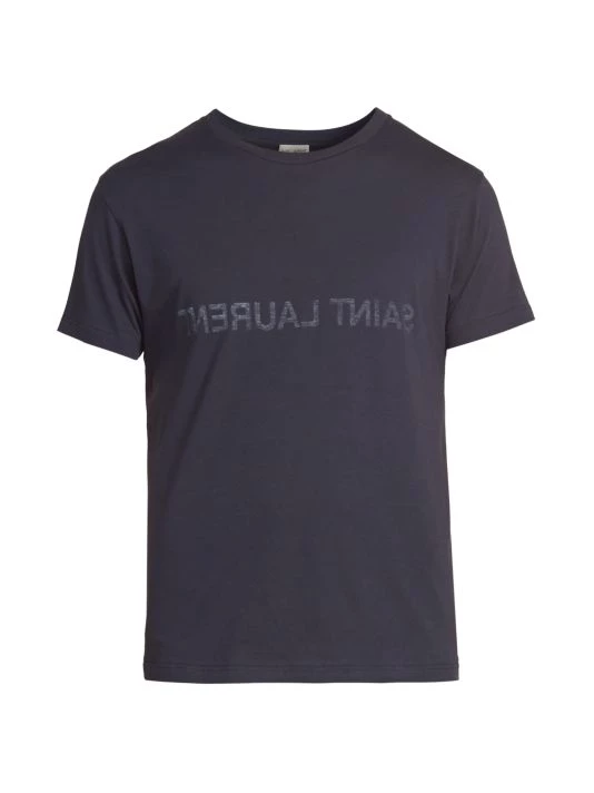 Saint Laurent Reverse Logo T-Shirt For Men White 5 Saint Laurent Reverse Logo T-Shirt For Men White - Image 3