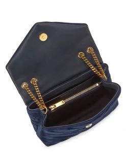 Saint Laurent Small Loulou Matelassé Suede Shoulder Bag Black -Saint Laurent Sales Store unnamed file 3624