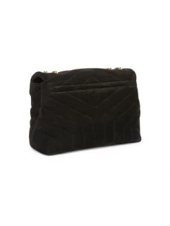 Saint Laurent Small Loulou Matelassé Suede Shoulder Bag Black -Saint Laurent Sales Store unnamed file 3625