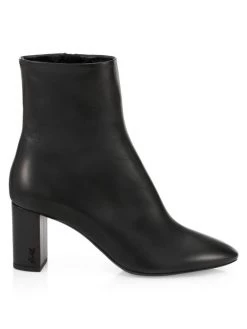 Saint Laurent Lou Leather Ankle Boots