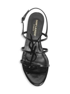 Saint Laurent Cassandra Patent Leather Slingback Sandals -Saint Laurent Sales Store unnamed file 3642